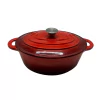 Olla oval de hierro esmaltado rojo 30 cm