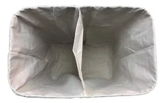 Cesto Doble Rectangular Plegable de Bambú - comprar online