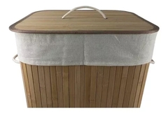 Cesto organizador de bambú rectangular - TiendaDuplo