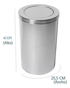 CESTO REDONDO CON TAPA VAIVEN 20 LTS