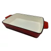 Asadera de hierro esmaltado rojo 33 cm