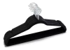 Perchas de terciopelo adulto negras x20 unidades