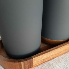 Set de baño Bristol (dispenser + porta cepillos + bandeja) - tienda online
