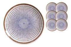 Imagen de Juego de platos Porto Brasil, línea Aztecas. Juego de platos Playos, Hondos y Postre. 18 Piezas