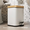 CESTO de residuo CUADRADO CON TAPA DE MADERA 3 LTS.