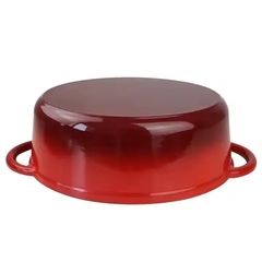 Olla oval de hierro esmaltado rojo 30 cm - TiendaDuplo