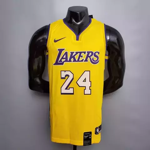 PRONTA ENTREGA Regata de Basquete Lakers Silk versão jogador SWINGMAN Bryant 24