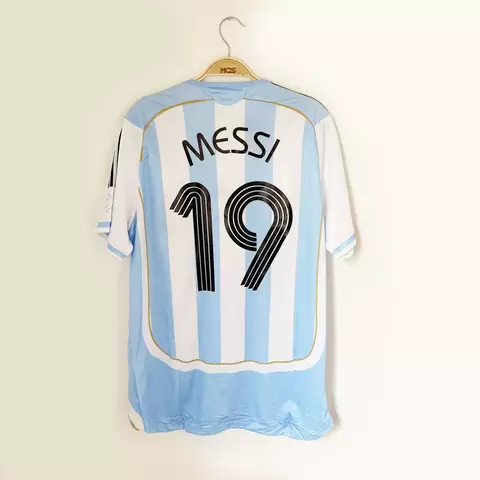 Camisa Lionel Messi 19 Seleção Argentina Retrô 2006 Adidas - Azul e Branco