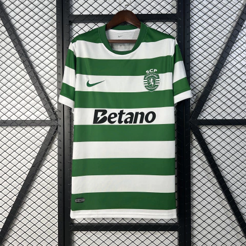 Camisa Sporting Lisboa 25/26 - Torcedor Nike Masculina - Verde e Branca