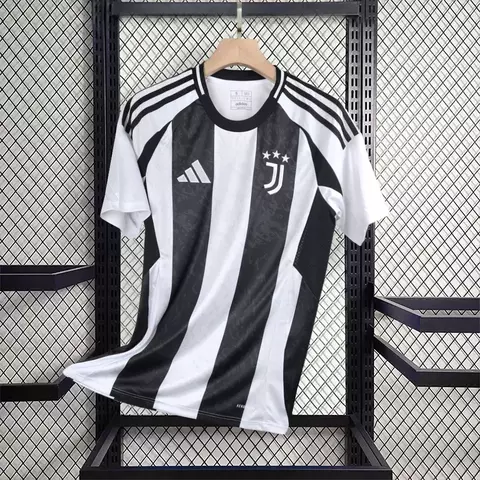 Camisa Juventus I 24/25 - Torcedor Adidas Masculina - Preto e Branco