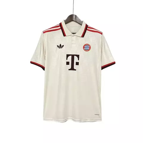 Camisa Bayern de Munique III Third 24/25 Versão Torcedor Bege Vermelho - Visitante