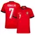 Camisa Portugal Ronaldo 7 Masculina 24/25 Torcedor Nike - Vermelha com detalhes em preto e verde