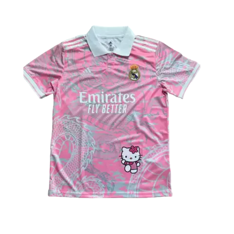 Camisa Real Madrid Hello Kitty 24/25 Unissex - Rosa