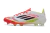 Chuteira F50 Adidas - Branca com detalhes Vermelho e Amarelo