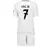 Conjunto Infantil VINI JR 7 Real Madrid 24/25 Adidas - Branco com detalhes Preto