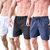 Imagem do Kit 3 shorts moda praia com elastano Lisos - P ao G3