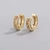 Pendientes dorados de hip hop con colores