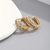 Pendientes dorados de hip hop con colores - comprar online
