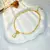 Colgante de jade blanco y dorado de acero inoxidable - comprar online