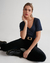 CAMISETA CAMYS EM ALGODÃO EGÍPCIO SALVA LOOKS MIDNIGHT BLUE - Talencce