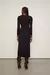 VESTIDO MIDI MANGA LONGA DE MALHA ANIMALE - PRETO na internet