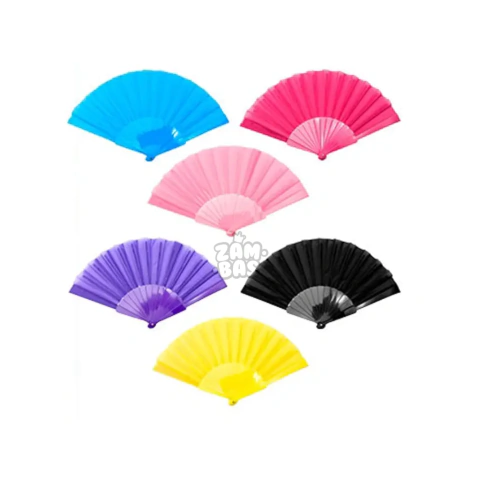 ABANICO 23 CM COLORES SURTIDOS X6