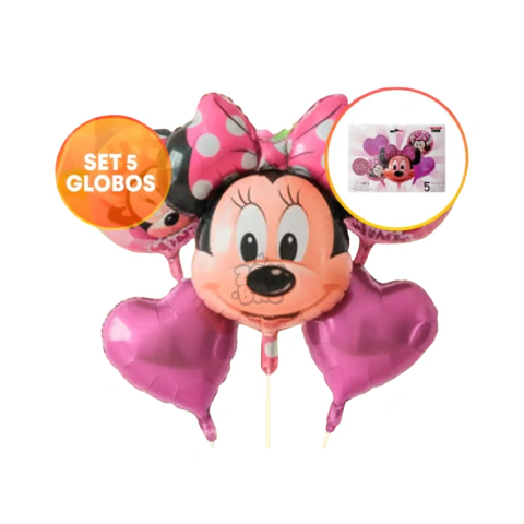 SET PERSONAJE 5 GLOBOS MINNIE
