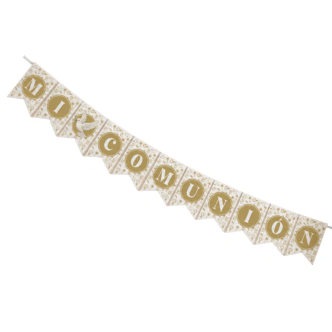 BANDERIN 10X15CM MI COMUNION BLANCO