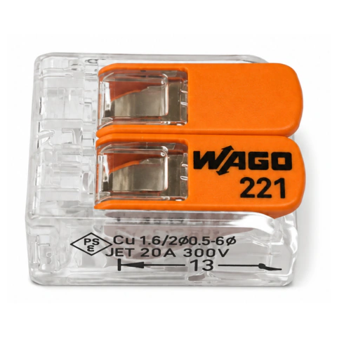 Conector rápido 2 polos - marca Wago