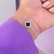 Pulseira Trevo Médio Ônix Cravejado 17+3cm