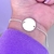 Pulseira Memories Círculo 18mm Foto/Texto com Corrente Elo Português