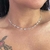 Colar Choker Zirconias Geometricas Cristal 40cm + 5cm de extensor na internet