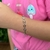 Pulseira Infantil Borboletinhas Coloridas Banhada a Ródio Branco - comprar online