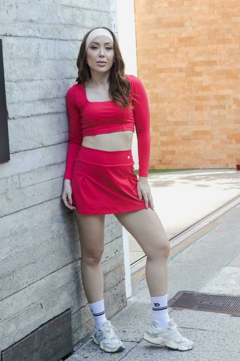 Short Saia Lary- Vermelho - comprar online