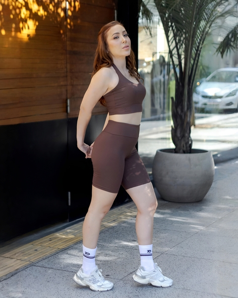 Short Biker Têtê - Marrom - comprar online