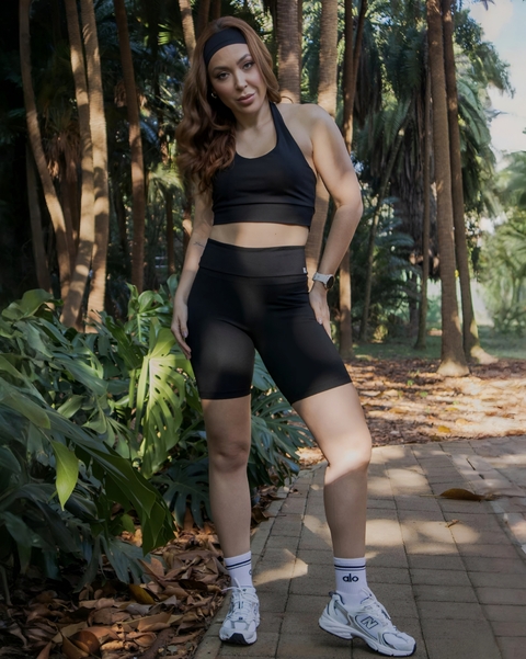 Short Biker Têtê - Preto