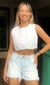 CROPPED BRANCO STRASS