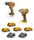 Combo Atornillador Percutor y Llave Impacto 20v +4 Baterías + 2 Cargadores y Accesorios