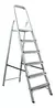 Escalera De Aluminio De 6 Escalones Con Plataforma Nebraska Color Gris