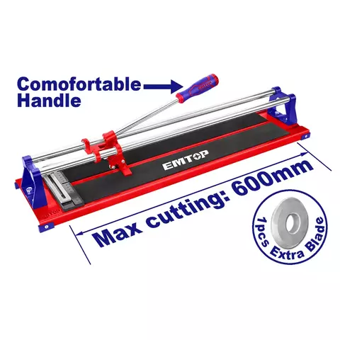 Cortadora De Ceramica 600mm con Escuadra Emtop - comprar online