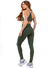 Conjunto Fitness Liso Top + Calça Basic Verde Militar