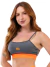 Top Fitness Pink Urban Cinza com Laranja Neon