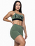 Conjunto Fitness Top + Short Pink Urban Verde Militar com Preto - comprar online