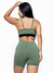 Conjunto Fitness Top + Short Pink Urban Verde Militar com Preto na internet