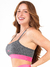 Top Fitness Pink Urban Cinza com Rosa Neon - Pink Urban