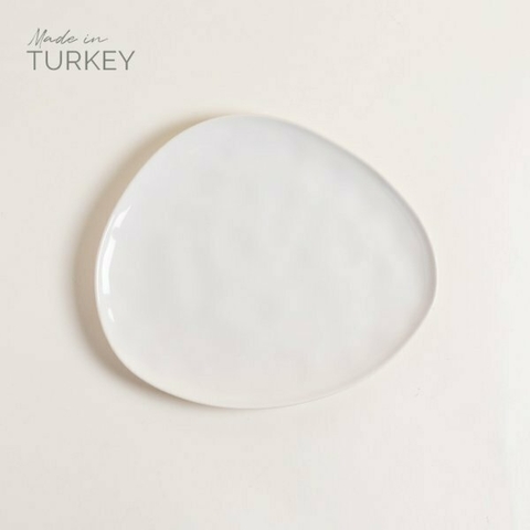 PLATO POSTRE IRREGULAR UMAY CREMA 23 CM