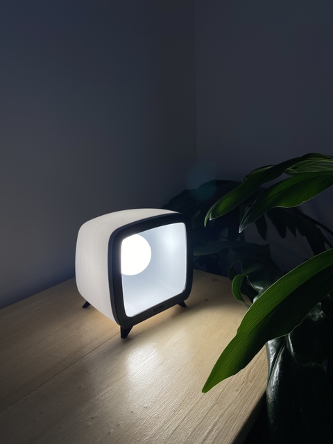 Lampara Box blanca borde negro - comprar online