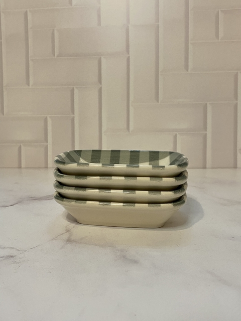 Set DIP RECTANGULAR GINGHAM 14X10 CM - comprar online