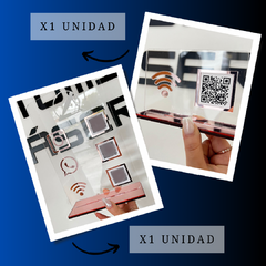 Cartel redes 3 QR/CON LOGO + Mini cartel redes