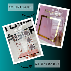 2 Cartel redes 3 QR/CON LOGO + 2 Placas Para Horarios
